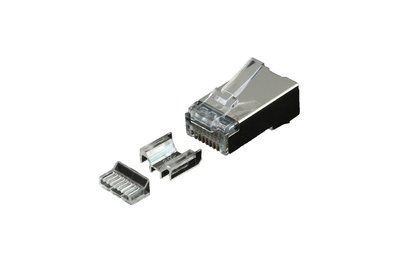 Конектор RJ-45 Кат.6a FTP, 50Мкн з двома вставками, (OK-J202), OK-NET 681-3202 фото