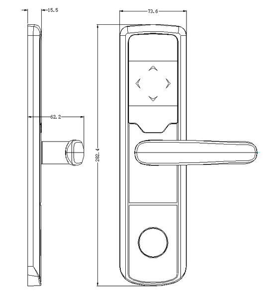 Електронний RFID замок для офісів SEVEN LOCK SL-7731 silver ID EM SL7731sEM фото