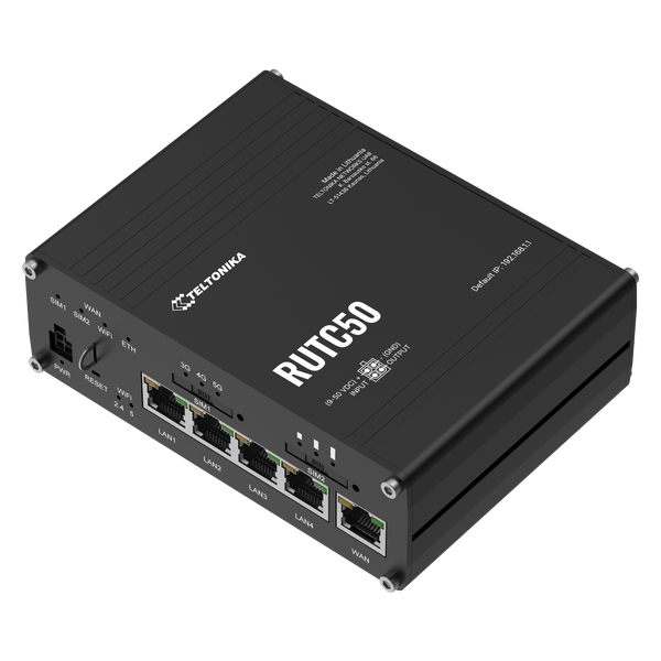 RUTC50 Промисловий 5G LTE-Wi-Fi 6, eSIM маршрутизатор Teltonika RUTC50 фото