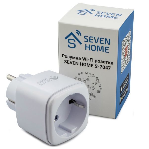 Розумна Wi-Fi розетка SEVEN HOME S-7047 1579328965 фото