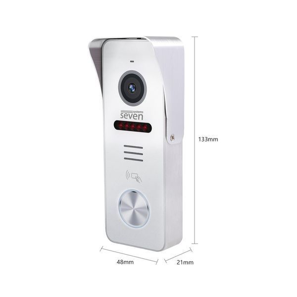 Виклична панель домофону з вбудованим зчитувачем карток EM-Marin SEVEN CP-7502F RFID white CP7502FRFIDw фото