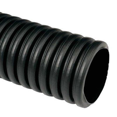 Труба гофрована важка двошарова Коподур, чорна; з муфтою, &Oslash;75мм; HDPE; довжина 6 м KD 09075_FC фото