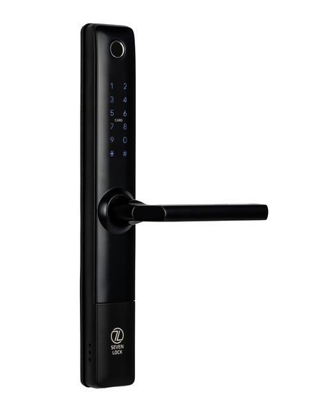 Розумний дверний біометричний замок SEVEN LOCK SL-7762BF black (без врізної частини) SL7762BFb фото