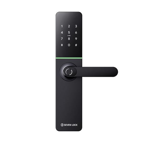Розумний дверний біометричний замок SEVEN LOCK SL-7779BFW black (без врізної частини) SL7779BFWb фото