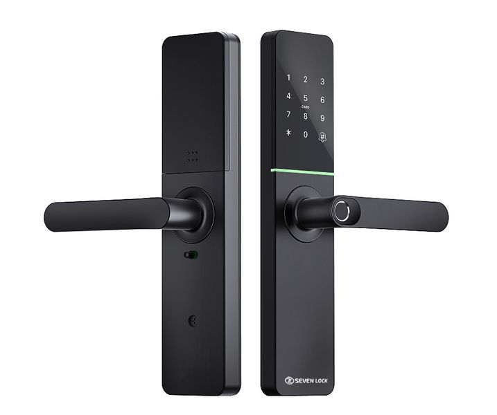 Розумний дверний біометричний замок SEVEN LOCK SL-7779BFW black (без врізної частини) SL7779BFWb фото