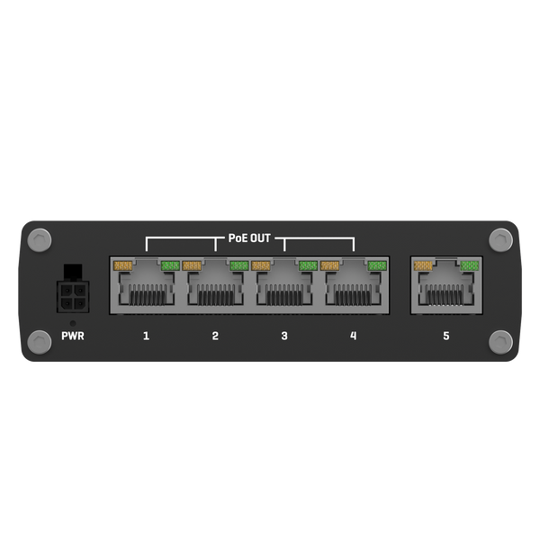TSW100 5х1000Mb Промисловий PoE+ комутатор на DIN-рейку Teltonika без БЖ TSW100 фото