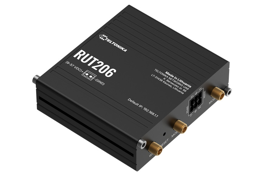 RUT206 Промисловий маршрутизатор 4G LTE, Wi-Fi, RS232, RS485, microSD, Teltonika RUT206 фото