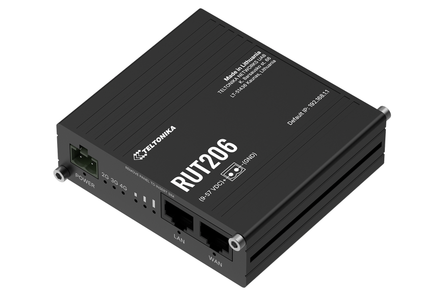 RUT206 Промисловий маршрутизатор 4G LTE, Wi-Fi, RS232, RS485, microSD, Teltonika RUT206 фото