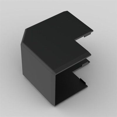 Кут зовнішній для LHD 40x40 чорного кольору; Серія LHD; ПВХ 8646_FB фото