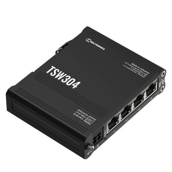TSW304 4х1000Mb Промисловий комутатор на DIN-рейку Teltonika TSW304 фото