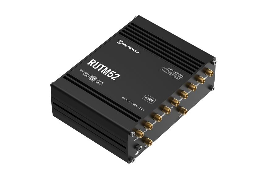 RUTM52 Промисловий Dual 5G, Wi-Fi 5, eSIM, GNSS маршрутизатор Teltonika RUTM52 фото