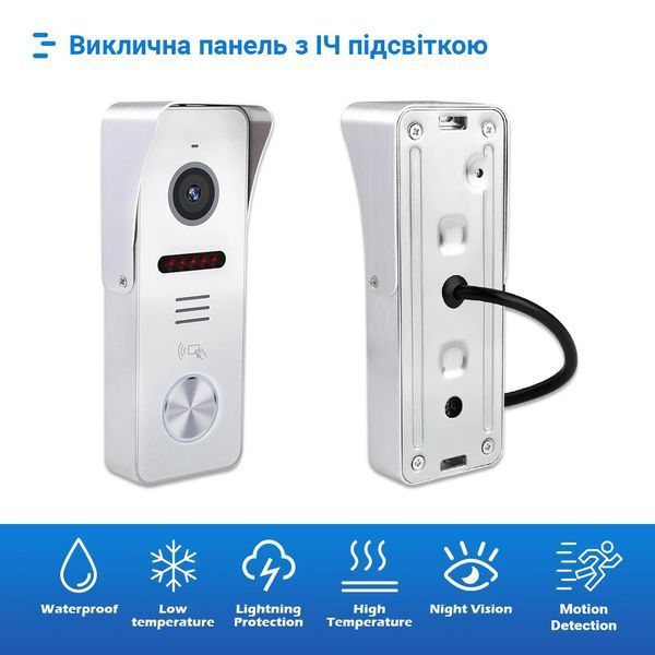 IP-панель виклику з вбудованим зчитувачем карт MIFARE SEVEN CP-7500FHD-Wi-Fi&nbsp;white CP7500FHDWw фото
