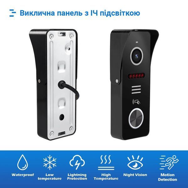 IP-панель виклику з вбудованим зчитувачем карт MIFARE SEVEN CP-7500FHD-Wi-Fi&nbsp;black CP7500FHDWb фото