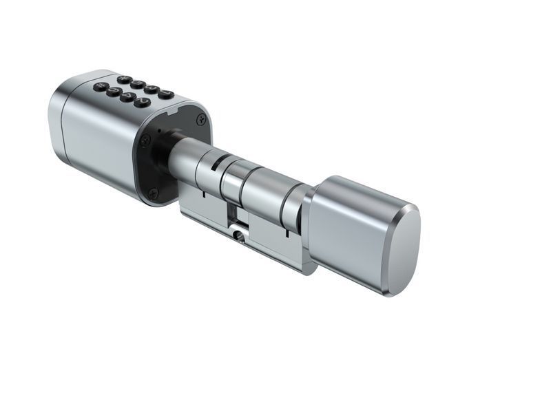 Розумний дверний біометричний замок (циліндр) SEVEN LOCK SL-7774BF silver (35-90мм) SL7774BFs90 фото