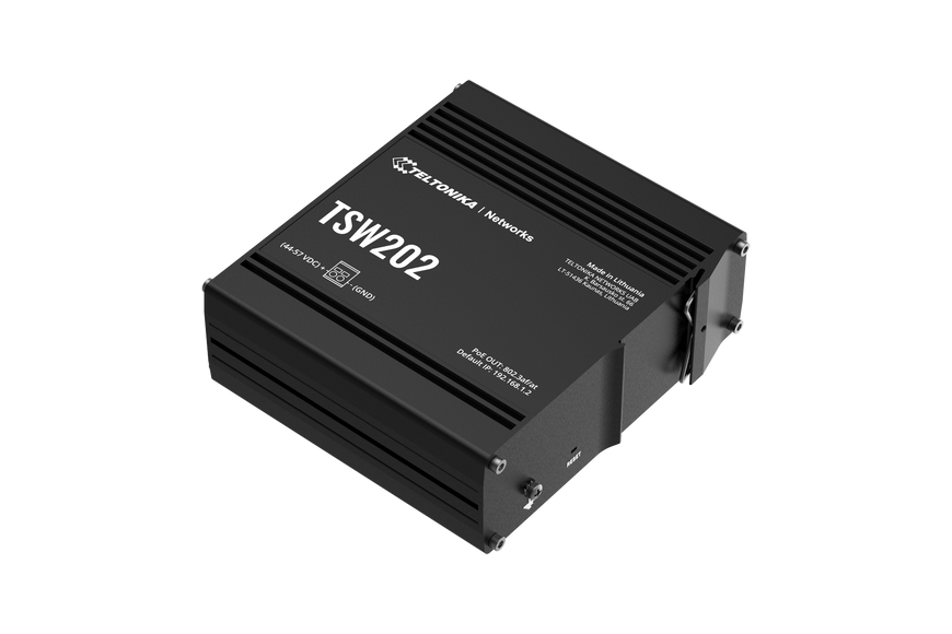 TSW202 8х1000Mb Промисловий PoE+ SFP комутатор на DIN-рейку Teltonika TSW202 фото