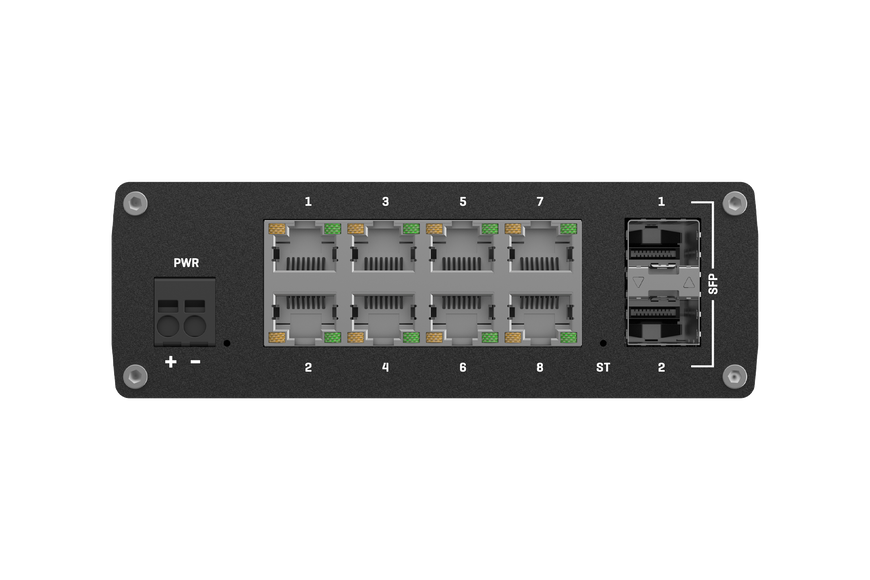 TSW212 8х1000Mb Промисловий SFP комутатор на DIN-рейку Teltonika TSW212 фото