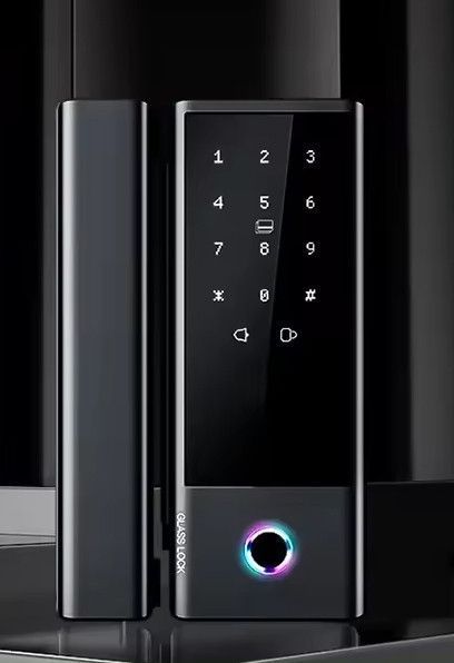 Розумний біометричний замок на скляні двері SEVEN LOCK SL-7776BF black SL7776BFb фото