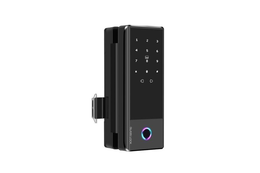 Розумний біометричний замок на скляні двері SEVEN LOCK SL-7776BF black SL7776BFb фото