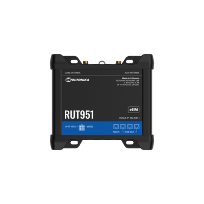 RUT951 PoE+ Промисловий маршрутизатор 4G LTE Dual SIM, Wi-Fi, eSIM Teltonika без БЖ RUT951 PoE фото