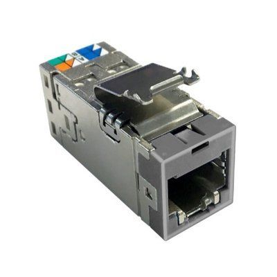 Модульне гніздо, RJ45 (8p8c) Cat.6A STP AMP-TWIST SLX6AS, grey 2153449-4 фото