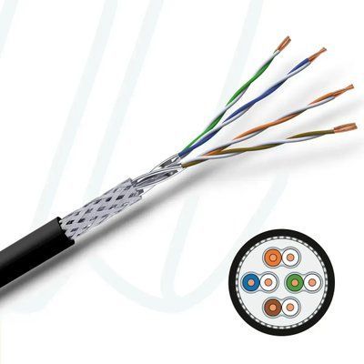 Кабель VOKA-LAN XLAN 1000 S/FTP OUTDOOR 04X2XAWG23/1 Cat.7 PE чорний 17202000 фото
