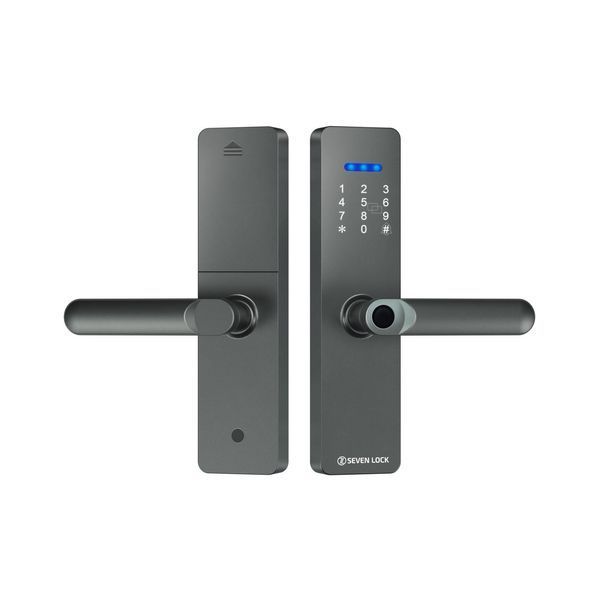 Розумний дверний біометричний замок SEVEN LOCK SL-7740BF grey (врізна частина 5050) SL7740BFg фото